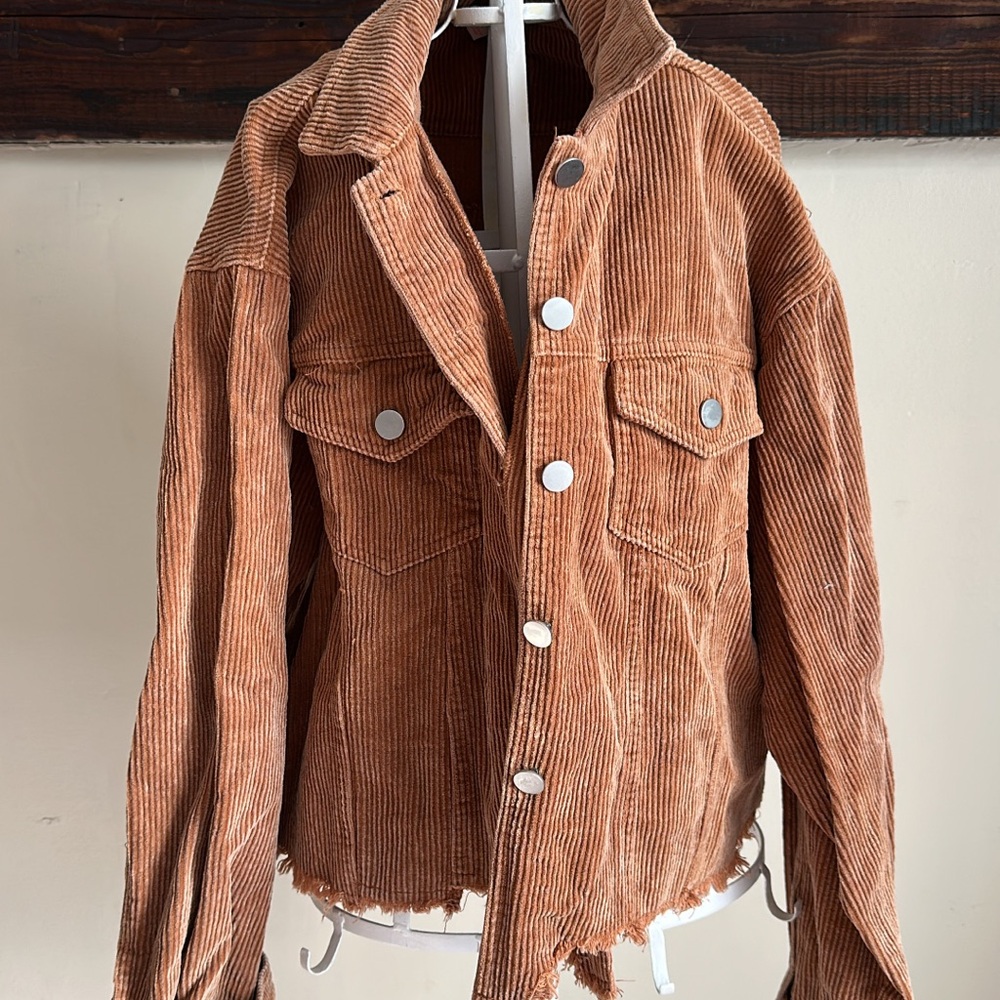Brown Distressed Corduroy Jacket